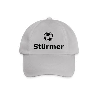 Stürmer - Fußball - Baseballkappe - Grau - Vorne