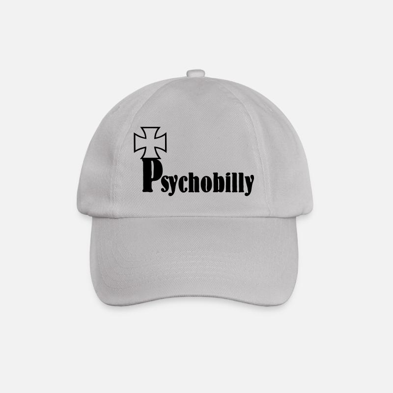 PSYCHOBILLY,ROCK,GITARRE,FLATTOP,FLAT,GITARRE,MUSI - Baseballkappe - Grau