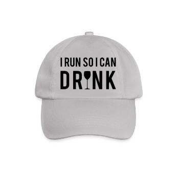Run - Baseballkappe - Grau - Vorne