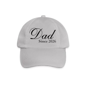 Dad 26 Vater Baby Papa 2026 Vatertagsgeschenk - Baseballkappe - Grau - Vorne