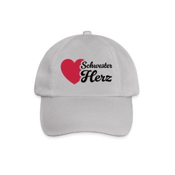 Heart sister design with love - Baseball Cap - grey - Front