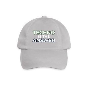 Techno Is The Answer Rave - Baseballkappe - Grau - Vorne