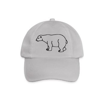 A polar bear - Baseball Cap - grey - Front