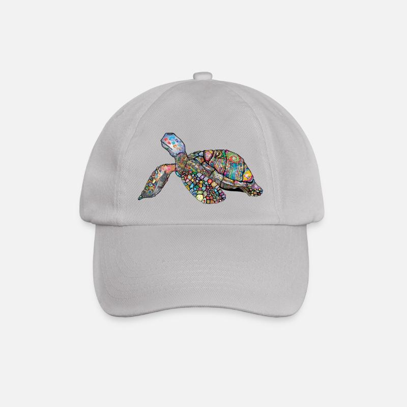turtle - Baseball Cap - grey