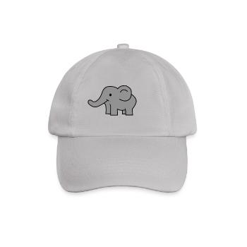 Elefant - Baseballkappe - Grau - Vorne