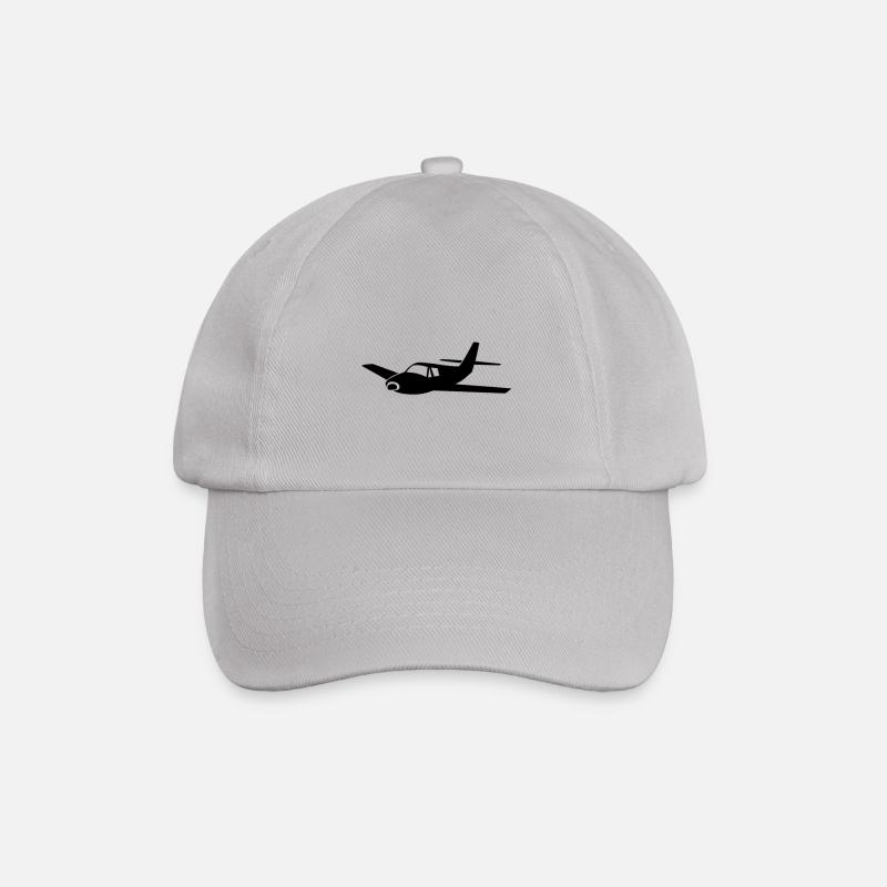 Flugzeug - Baseballkappe - Grau