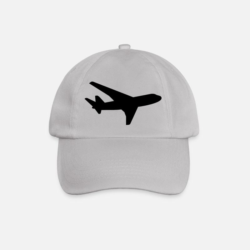 Flugzeug - Baseballkappe - Grau