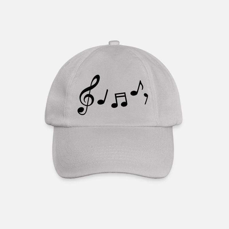 Musiknoten - Baseballkappe - Grau
