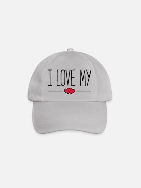 i love my - Baseballkappe - Grau