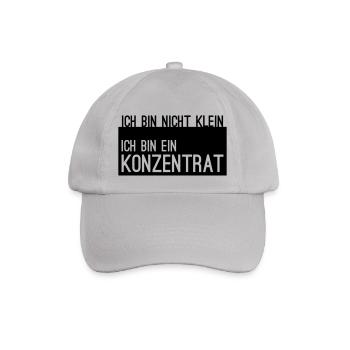 ich bin nicht klein Konzentrat Statement Spruch - Baseballkappe - Grau - Vorne