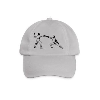 fencing floret sword parry samurai9 - Baseball Cap - grey - Front