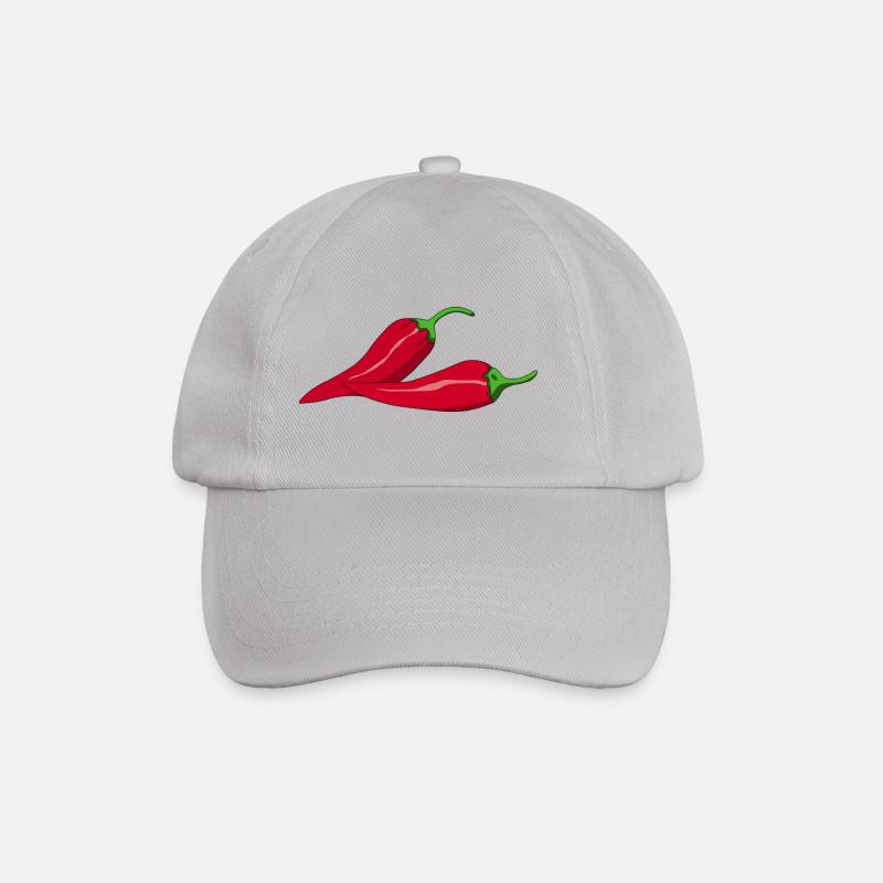 paprika chilli chili pepper citrus veggie gemuese - Baseballkappe - Grau