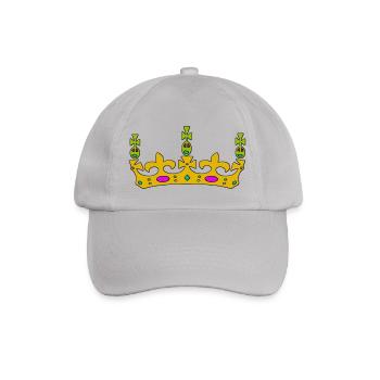 krone crown koenig king castle schloss tower burg1 - Baseballkappe - Grau - Vorne