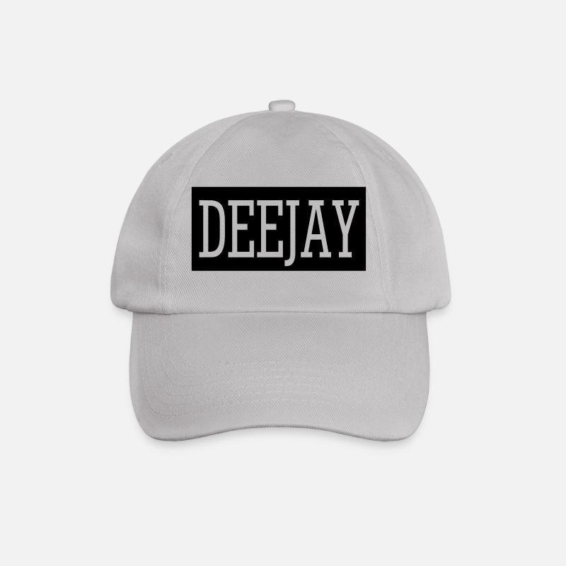 deejay dj musik aufkleber sticker patch bassparty - Baseballkappe - Grau