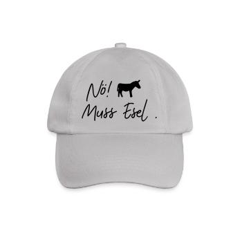 nö muss esel - Baseballkappe - Grau - Vorne
