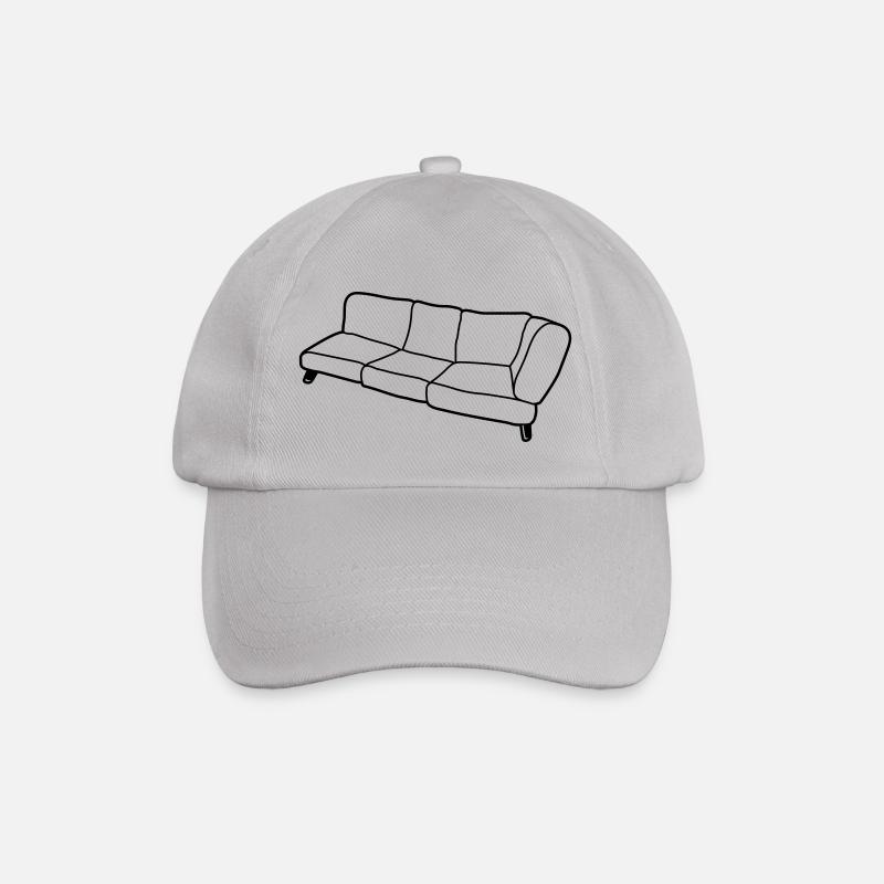 Clipart Design Sofa - Baseballkappe - Grau