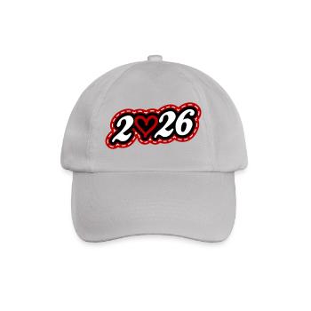 2026 Heart - Baseball Cap - grey - Front