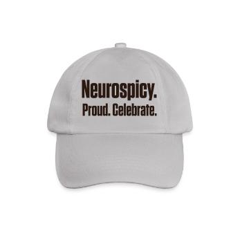 Neurospicy und Proud Spätdiagnose ND - Baseballkappe - Grau - Vorne