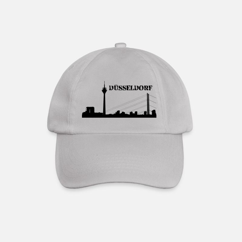 Düsseldorf - Skyline - Baseballkappe - Grau