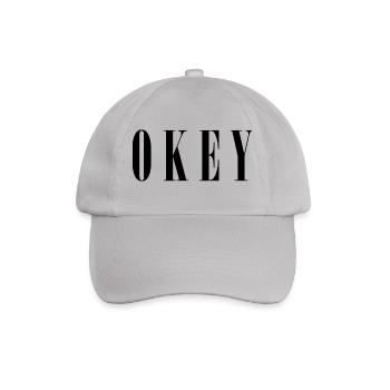 Okey Design - Modern Text, Book, Trend Fashion - Baseball Cap - grey - Front