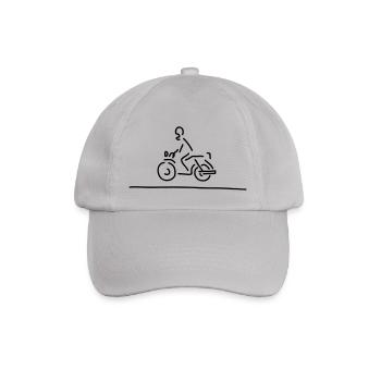 motorrad fahrer - Baseballkappe - Grau - Vorne