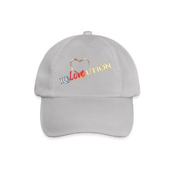 Liebevolution Herzrose Typo - Baseballkappe - Grau - Vorne
