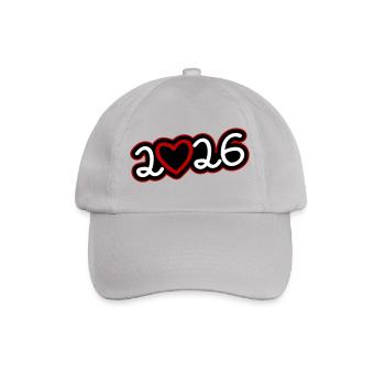 2026 Heart - Baseball Cap - grey - Front
