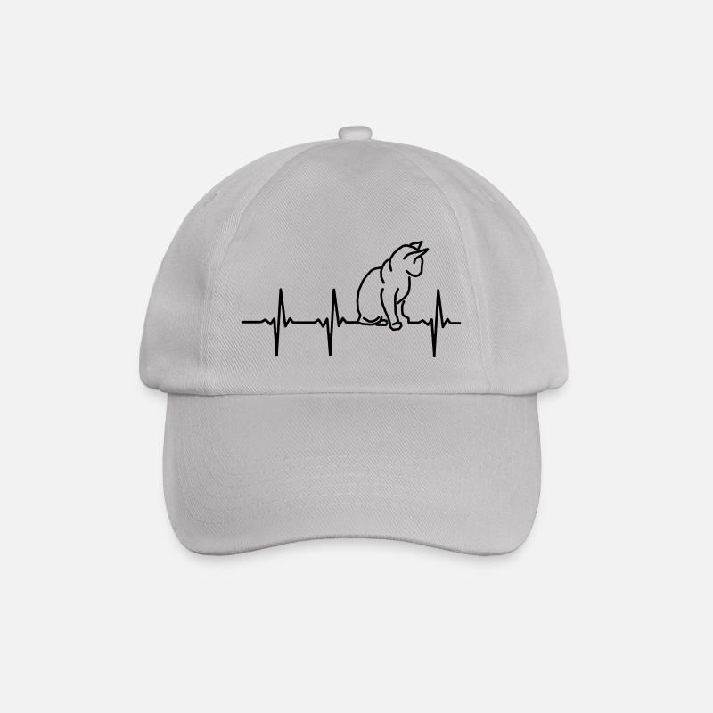 Mon cœur bat pour les chats ! - Casquette classique - bruyère