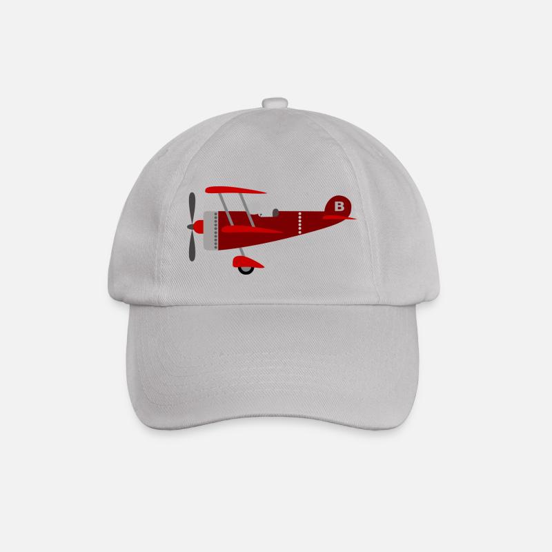 Flugzeug für Kinder - Baseballkappe - Grau