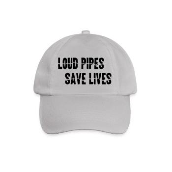 Motorcycle LOUD PIPES SAVE LIVES Gift - Baseball Cap - grey - Front