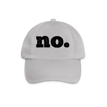 Einfach "no." - Baseballkappe - Grau - Vorne