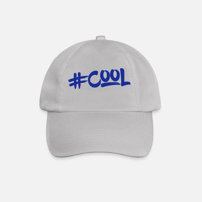 Lettering / hashtag "cool" - Baseball Cap - grey