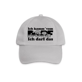 Ich komm vom Dorf - Baseballkappe - Grau - Vorne