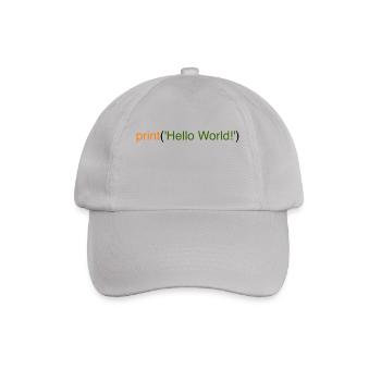 Hello World Python - Baseballkappe - Grau - Vorne