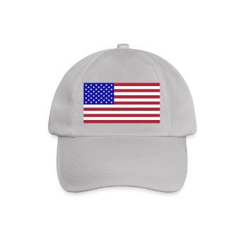 Amerika Flagge - Baseballkappe - Grau - Vorne