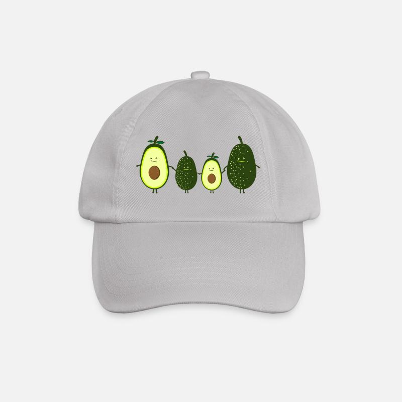 Avocado Familie - Baseballkappe - Grau