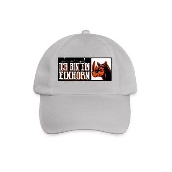 Einhorn unicorn lustig dub nas horn - Baseballkappe - Grau - Vorne