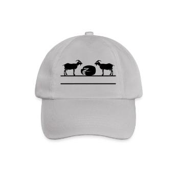 Ziegenkäse-Monogramm. - Baseballkappe - Grau - Vorne