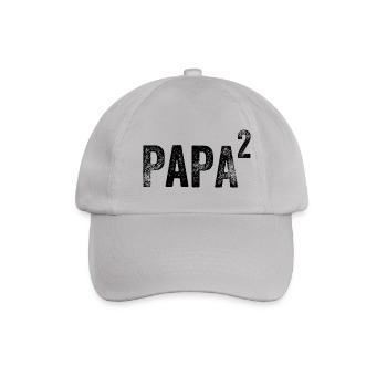 Dad hoch 2 zweifacher Vater Vatertagsgeschenk - Baseballkappe - Grau - Vorne