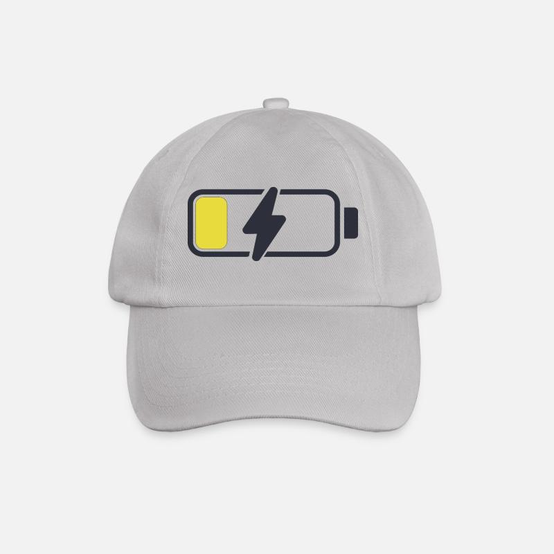 iPhone_Batterie - Baseballkappe - Grau