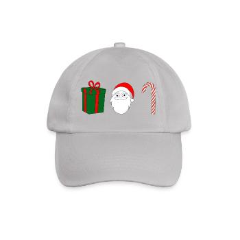 Weihnachtsfreude GeschenkSanta Zuckerstange - Baseballkappe - Grau - Vorne