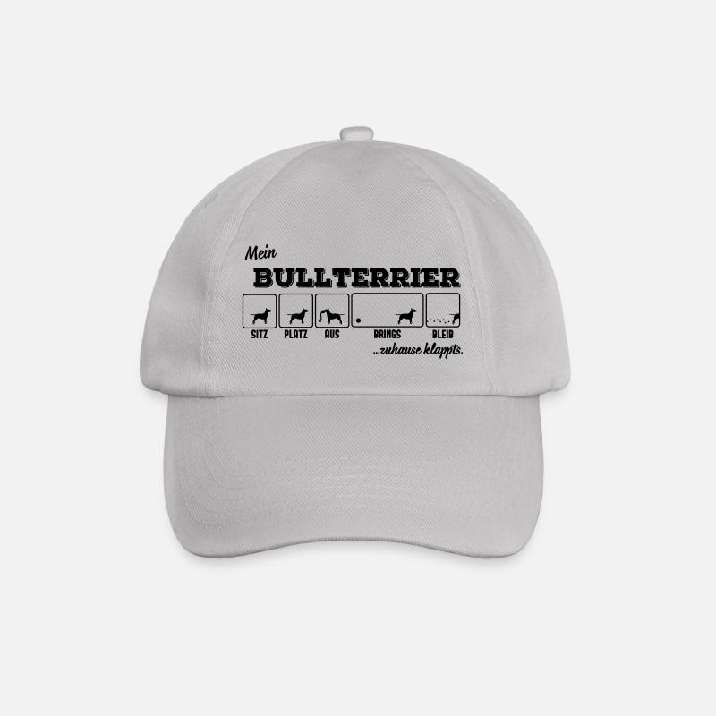 Mein Bullterrier - zuhause klappts - Baseballkappe - Grau