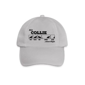 Mein Collie - zuhause klappts - Baseballkappe - Grau - Vorne