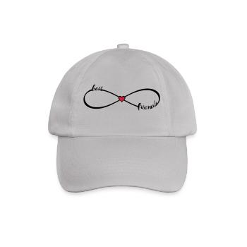 best friends forever BFF best friends Infinity 8 - Baseball Cap - grey - Front