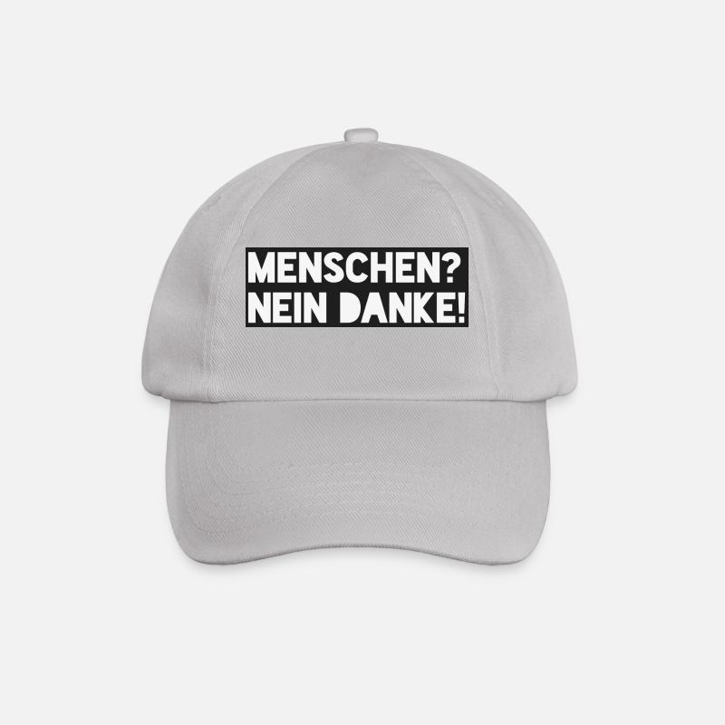 Menschen? Nein danke - Baseballkappe - Grau
