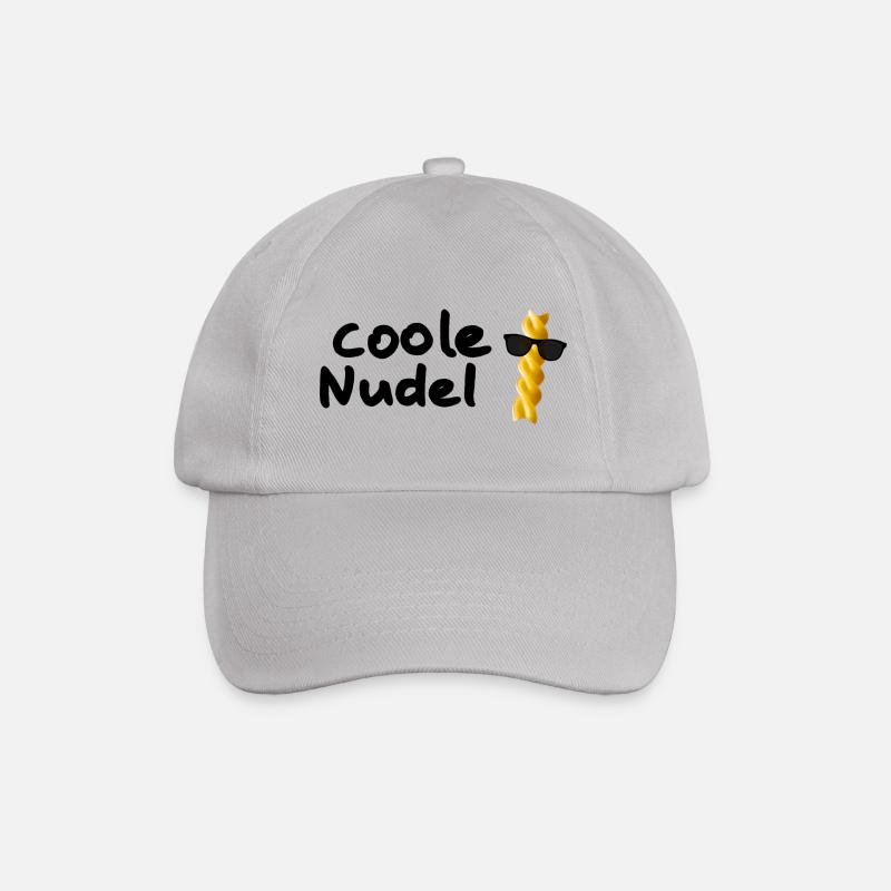 Coole Nudel Pasta Geschenk Idee - Baseballkappe - Grau