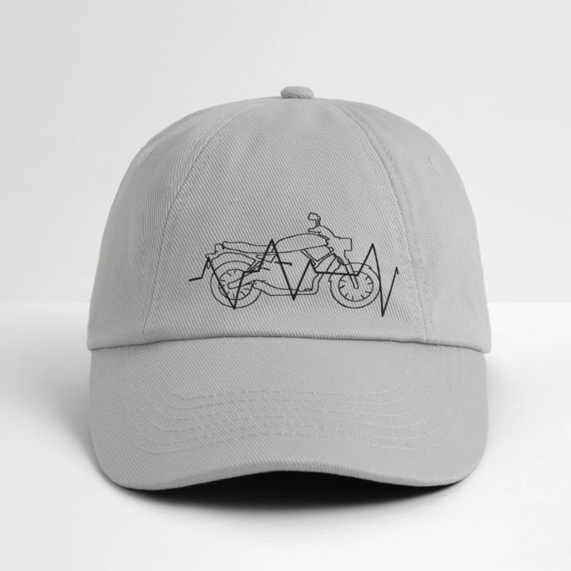 Motorrad Herzfrequenz Geschenk Geschenkidee Baseballkappe