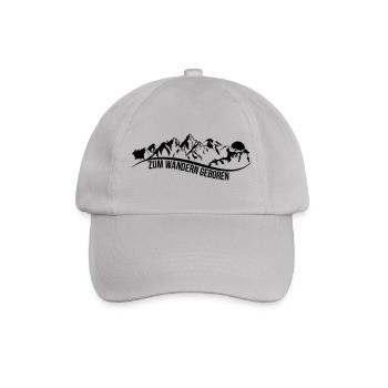 Zum wandern geboren - Baseballkappe - Grau - Vorne