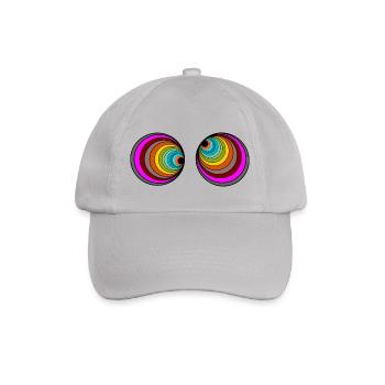 drugs eyes - Baseball Cap - grey - Front