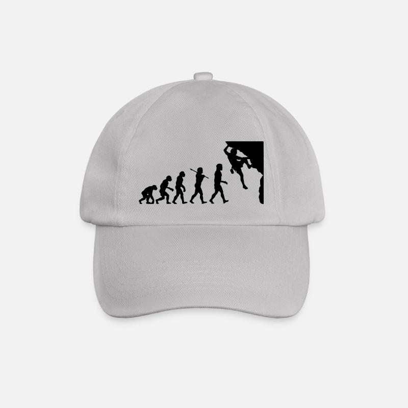Rock Climbing Evolution - Baseball Cap - grey